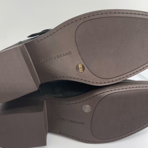 LUCKY BRAND Women's Katriny Boot 6 Black Leather Motorcycle Riding NWOB - Picture 10 of 11